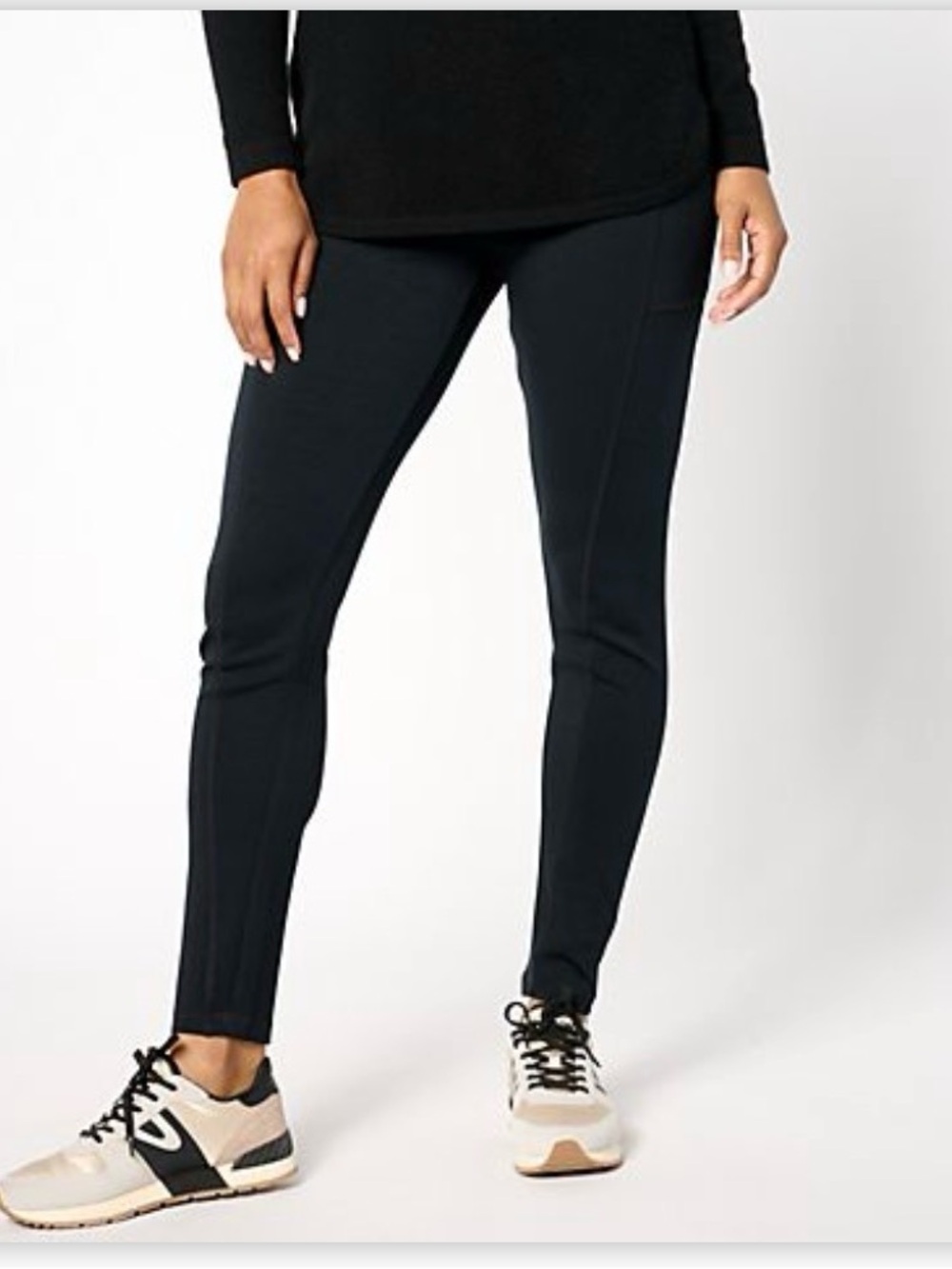 LOGO by Lori Goldstein Black Skinny Ponte Pants